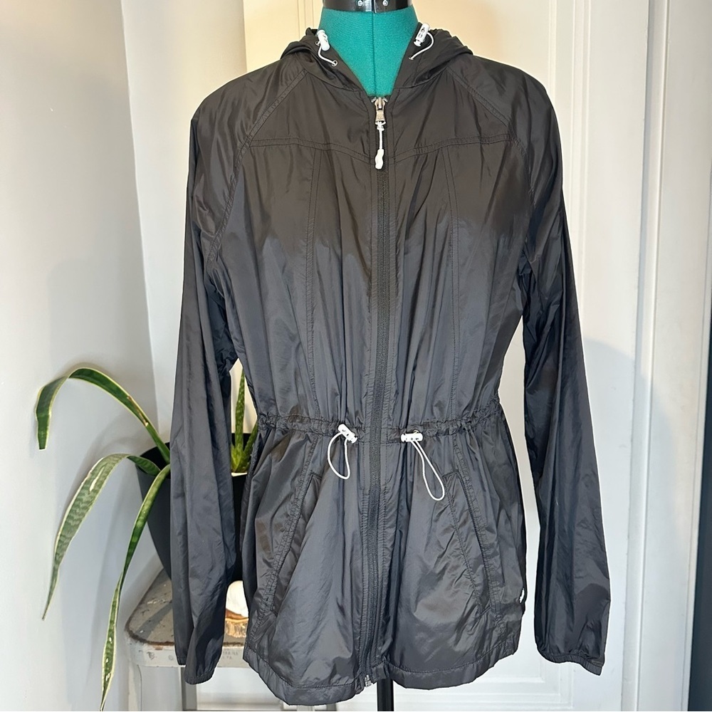 Tek Gear windbreaker hooded cinch waist large